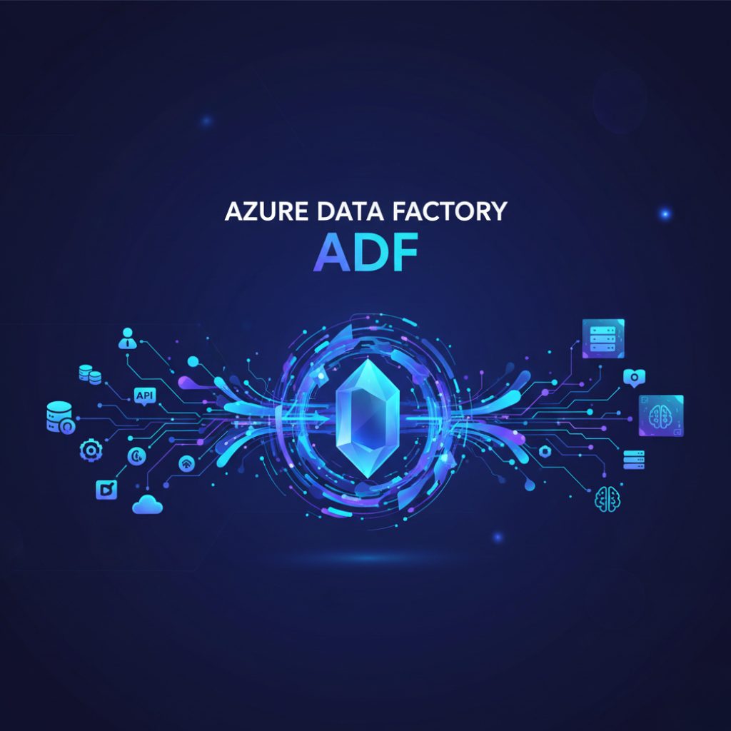 side display image of azure data factory , and related to some information baar of azure data engineer box
